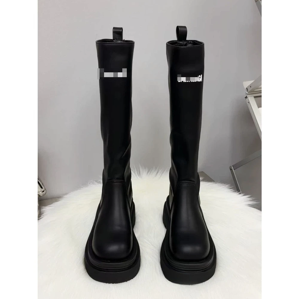 Botas de montar de caña alta con suela gruesa para mujer, botas de otoño e invierno para mujer, botas por encima de la rodilla más vendidas de 2025