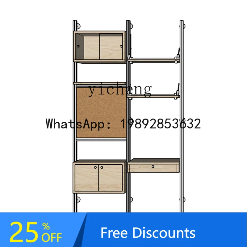 AA  medieval wall hanging multi-functional bookshelf aluminum  shelf living room retro storage rack home