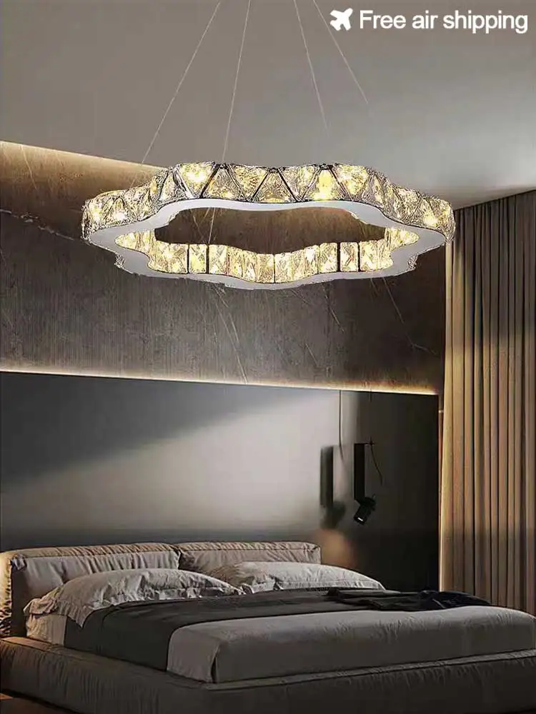 

Modern Luxury Crystal Chandelier with Remote Control for Home Decoration Living Room Ceiling Light Interior Lighting
