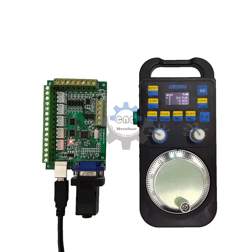 

Mach3 CNC 5-Axis Motion Control Card And 5-Axis Wireless Electronic Handwheel Digital Display Handwheel Supports Offline Motion