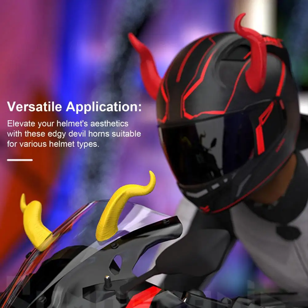 Roller Helm Horn Motorrad Helm Teufel Horn Dekoration Saugnapf Zubehör für Roller Fahrrad für Skateboard