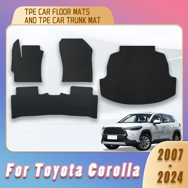 

TPE Car Floor Mats Trunk Carpets For Toyota Corolla 2024 2023 2022 2021 2020 - 2014 2013 2012 2011 2010 2009 2008 2007 Interior