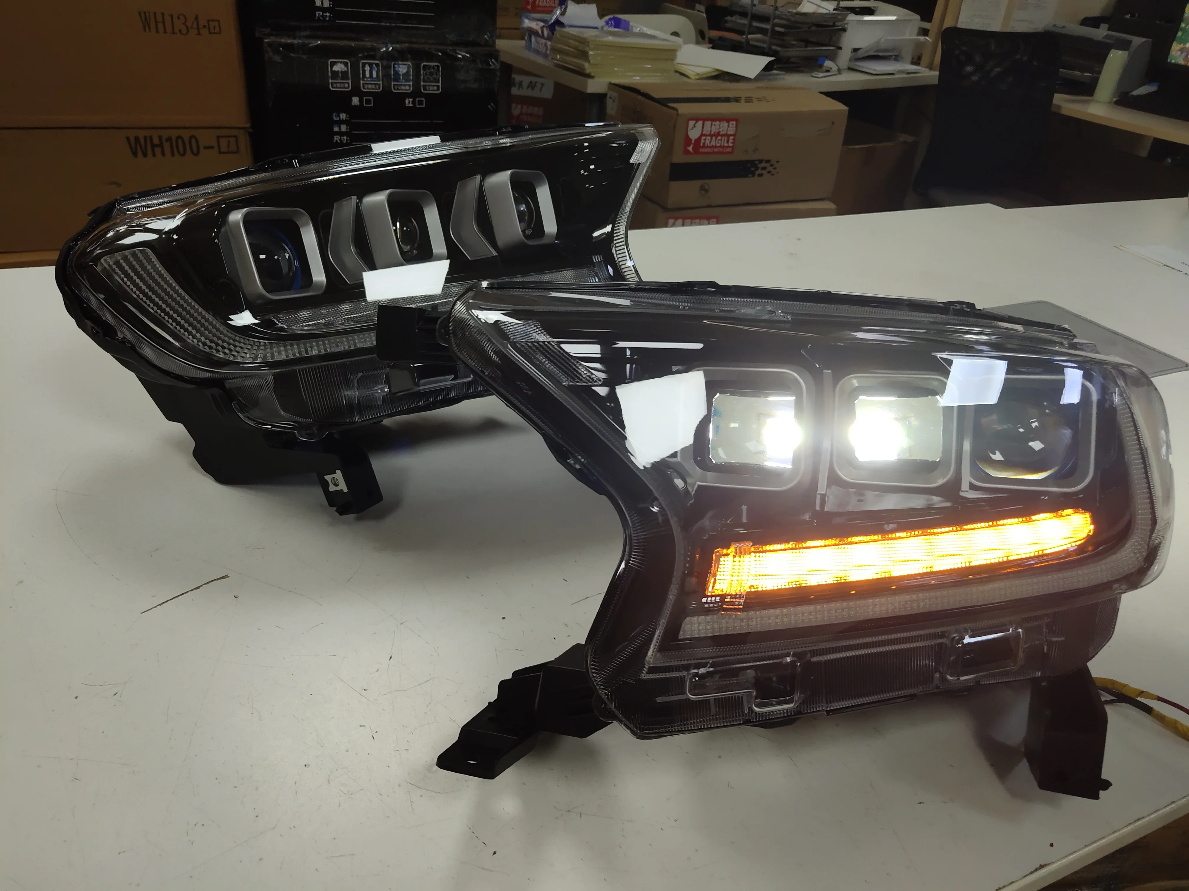 Faros delanteros LED completos con volante a la derecha para FORD Ranger SUV para Everest 2016, faro delantero Led