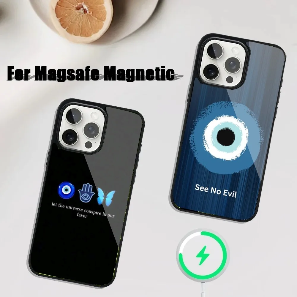 

Lucky Blue Evil Eye Phone Case For iPhone 16,15,14,13,12,11,Plus,Pro,Max Mini Magsafe Magnetic Wireless Charging