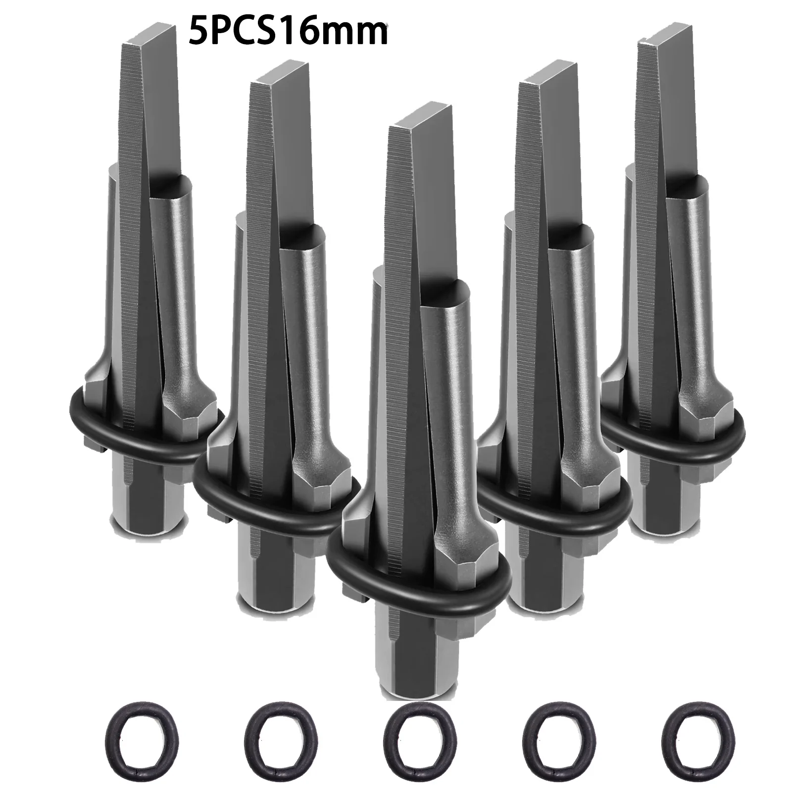 5PCS 5/8 Inch Rock Splitting Wedges And Feather Shims Concrete Rock Stone Splitter Hand Tools