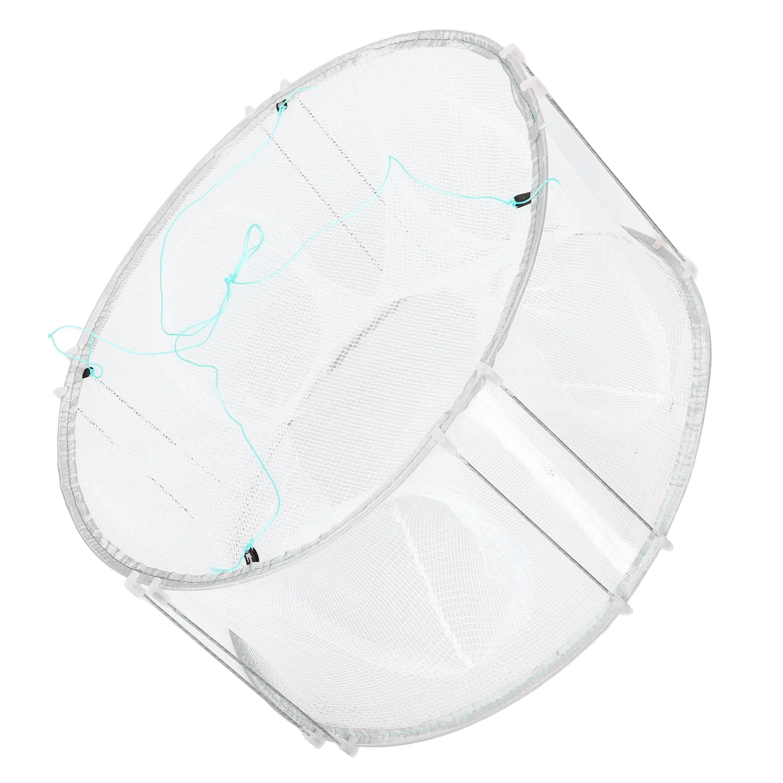 

Folded Round Foldable Fishing Net Trap 50x25cm Nylon Rope Crab Lobster Crawfish Minnows Bait Catcher Cage Landing Net Fishing