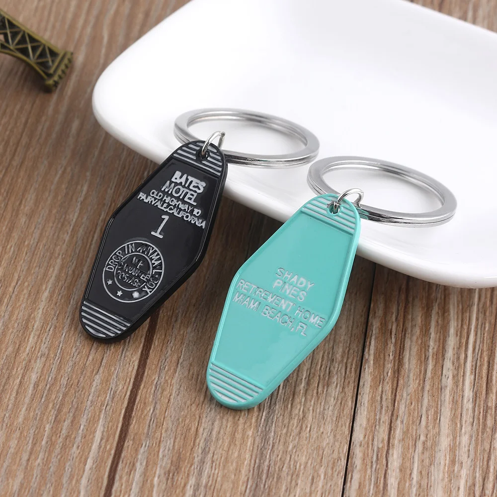 Tv Show Twin Peaks Hotel Key Chain Metal Green Enamel The Great Northern Hotel Room 315 Keychains Fashion Women Men Jewelry Gift