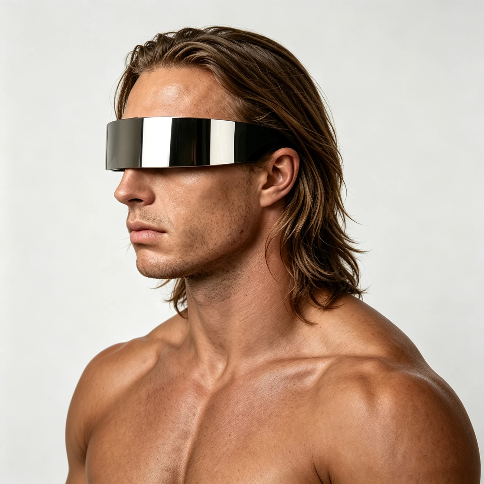 Futuristische Spiegelvisier-Sonnenbrille für Männer und Frauen Cyberpunk Shades Y2K Punk Rave Party Bühnen-Cosplay Spiegelgläser ﻿ – Detail 13