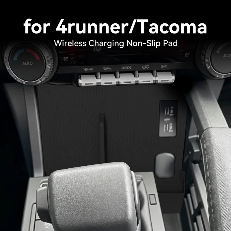 For Toyota 4Runner / Tacoma 2025-2026 Car Wireless Charging Silicone Pad Central Control Protection Non-slip Pad Accessories
