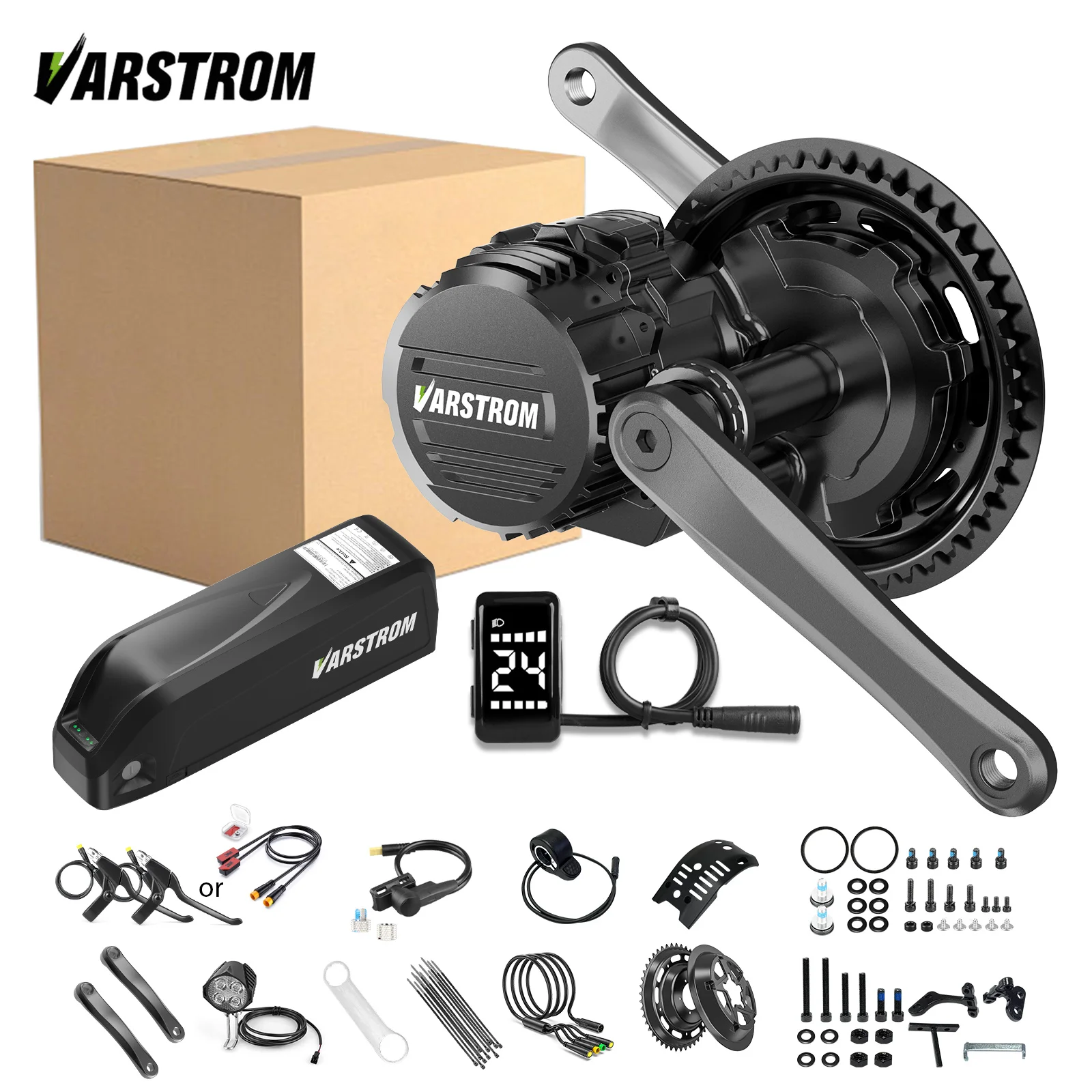 Tongsheng TSDZ16 48V 1000W capteur de couple moteur d'entraînement central Kit de vélo électrique Kit de Conversion de vélo électrique BB 68-73mm avec batterie