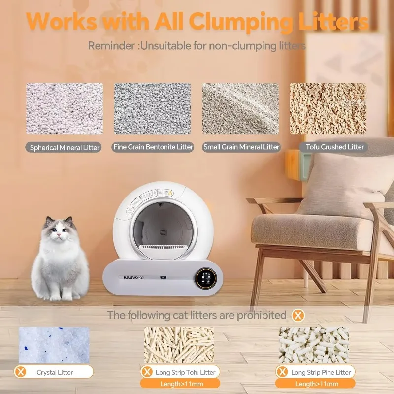 Robot Intelligent de luxe, autonettoyant, maison Stable, bac à litière pour chat, toilettes pour grands chats