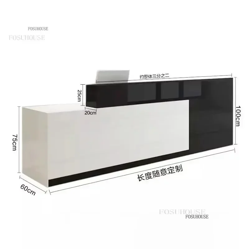 مكتب الاستقبال الحديث، ماكينة تسجيل المدفوعات النقدية البسيطة لصالونات التجميل وردهة الفندق، طاولة استشارات أثاث المكاتب الإبداعية