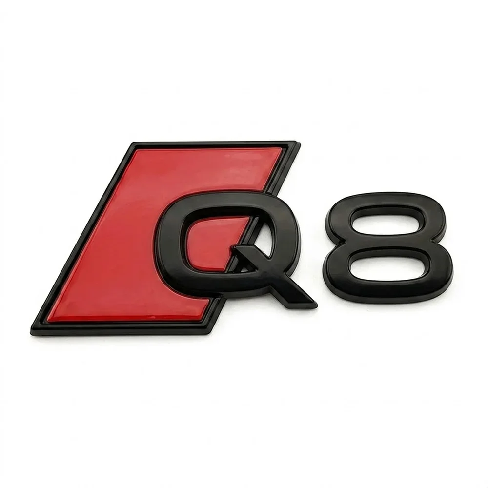 NEUES 3D ABS Auto-Logo A3 A4 A5 A6 A7 A8 Q3 Q5 Q7 Q8 Emblem für Audi Heckklappen-Abzeichen Buchstaben Aufkleber Zubehör – Detail 6