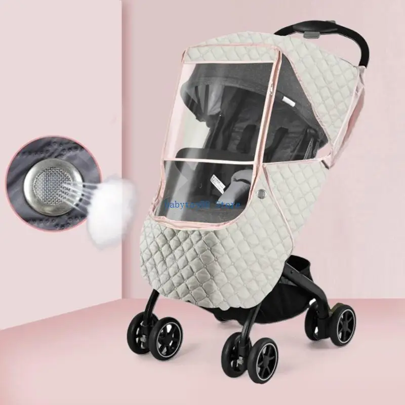 Y4UD 유모차 방풍 보호 커버 겨울 아기 ​​유모차 레인 커버 유모차 커버 범용 아기 유모차 액세서리