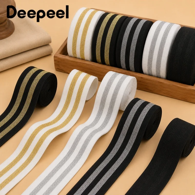 

5/10M 40/50mm Elastic Band Nylon Stretch Ribbon For Bra Strap Belt Waistband Underwear DIY Sewing Accessory Trim Tape Roll Band
