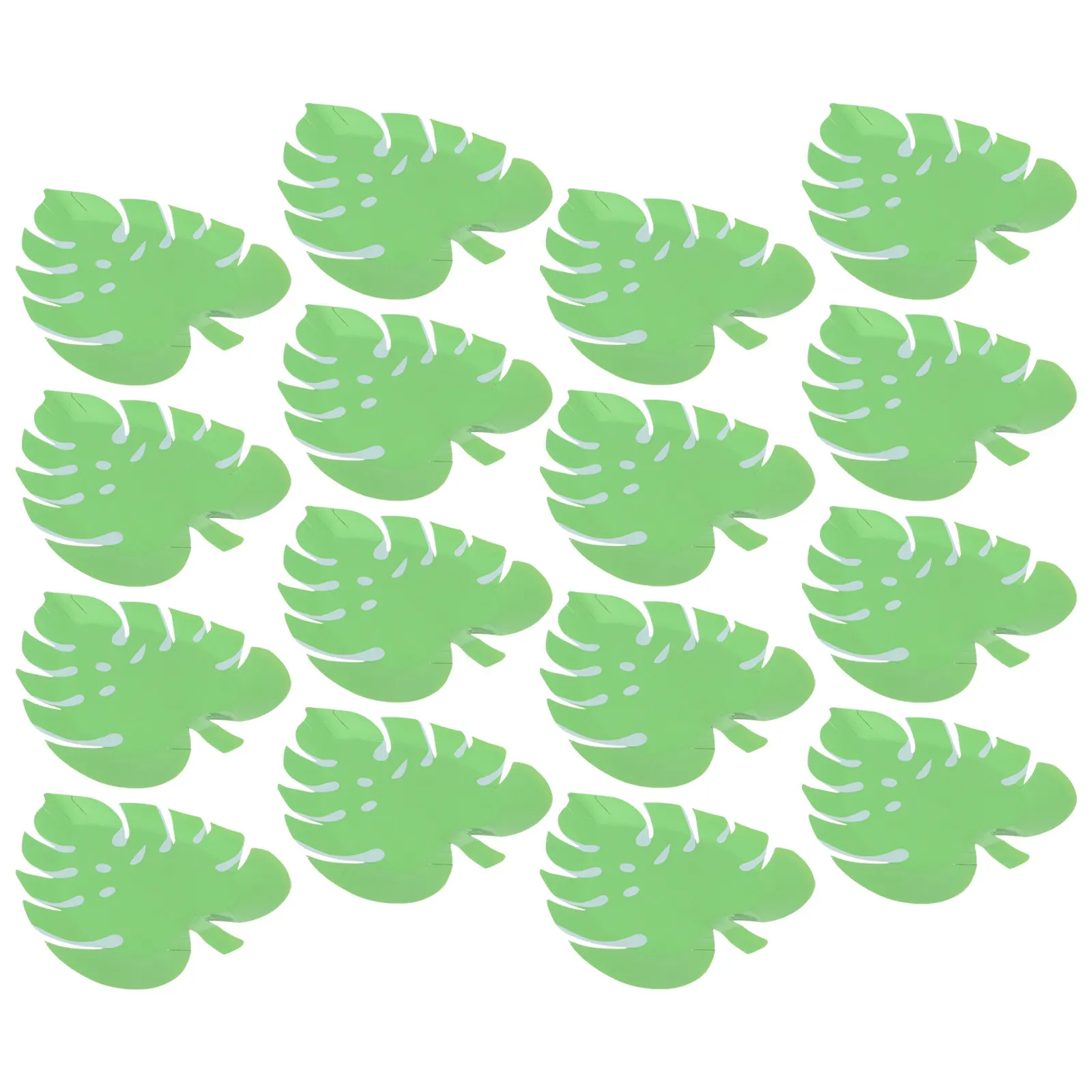 16pcs Vibrant Leaf Design Disposable Dinner Plates for Cafe, Restaurant, Banquet, Dessert & Fruit Serving