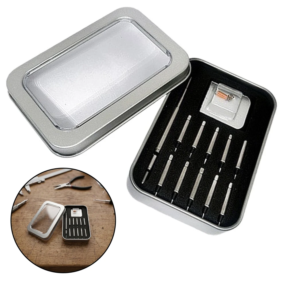 12PCS C245 Soldering Tips Model Soldering Tip Heating Element Copper Wire With Metal Storage Tin Box For Electronics PCB Repair