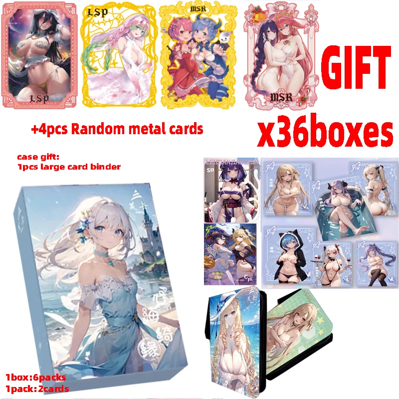 Wholesale 36boxes Goddes Story Cards Fuka:A Love Story in the Sea of ​​Heart Cards Rare Temperature sensor card Anime Goddess