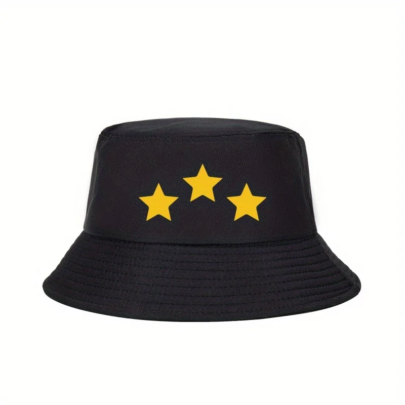 Chapeau seau pliable unisexe avec imprimé étoiles Champion du Monde Argentine - Respirant, léger et tendance pour les voyages en plein air, la plage