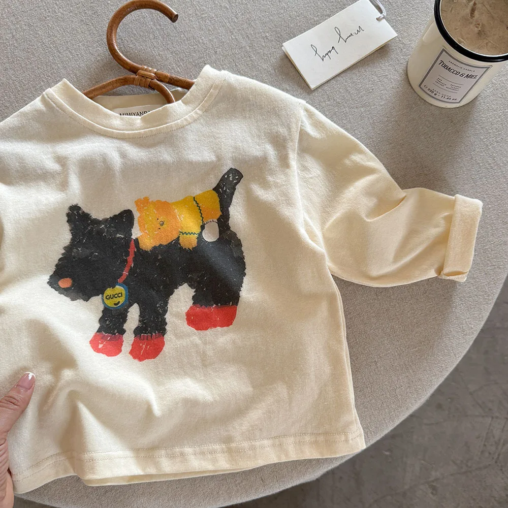 Kinder-Langarm-T-Shirt Herbst-Oberteile für Kinder Niedliche Cartoon-Kinder-T-Shirts Baumwolle Kleinkind-Unterwäsche Baby-Outfits Kleidung – Detail 11