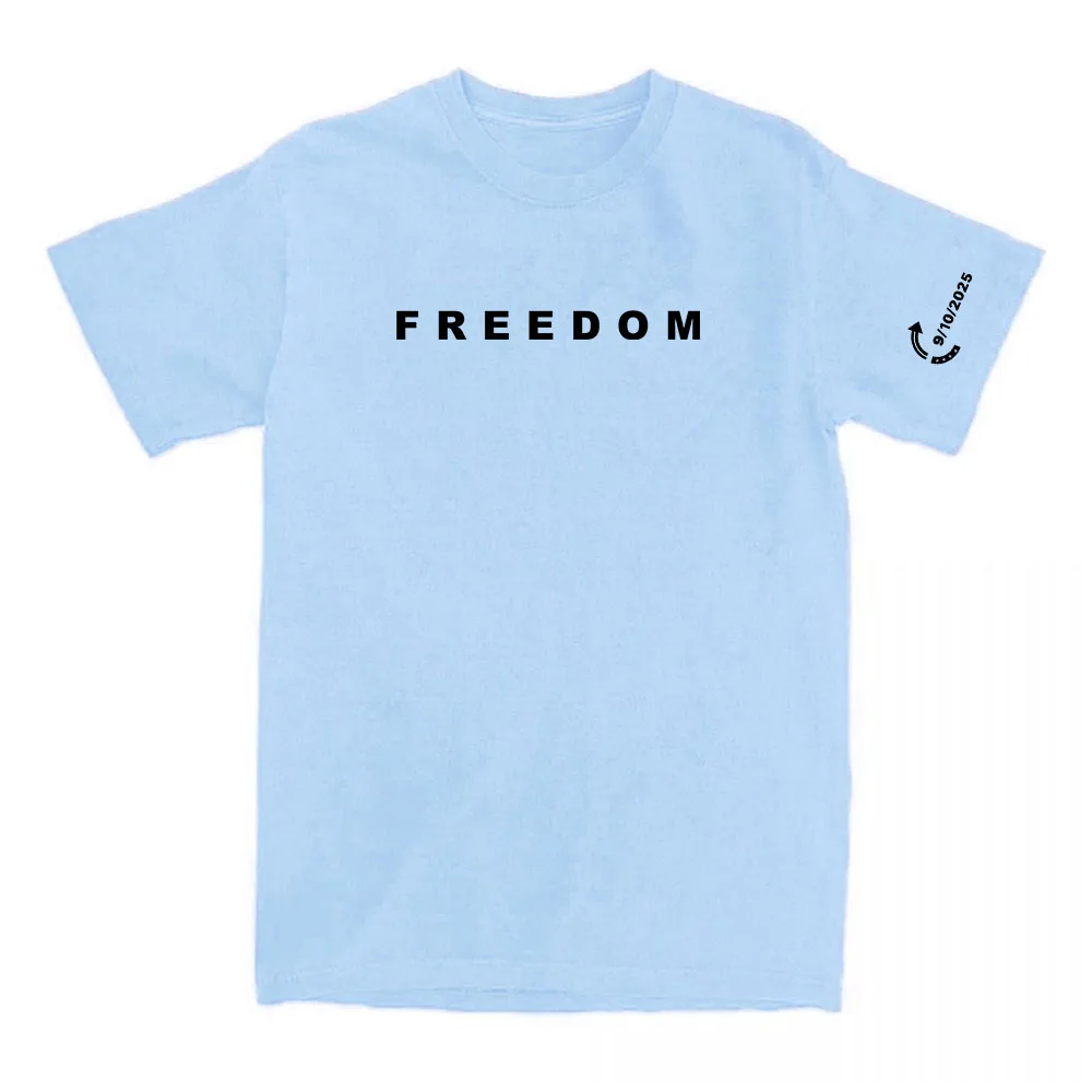 Freedom Tee Fashion American Charlie Kirk T-shirt Cotton Loose Women/Men Tshirts Casual O-neck Letter Printing Clothing Female