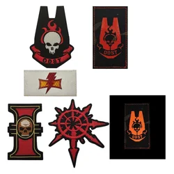 40K Warhamme Embroidered Cloth Patch Red Symbol Halo Hell Paratrooper Halo Odst Game Peripheral Embroidered Cloth Patch badge