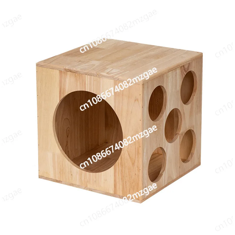 

Кошачье гнездо из цельного дерева, универсальная туннельная вилла на четыре сезона, креативный домашний кошачий домик