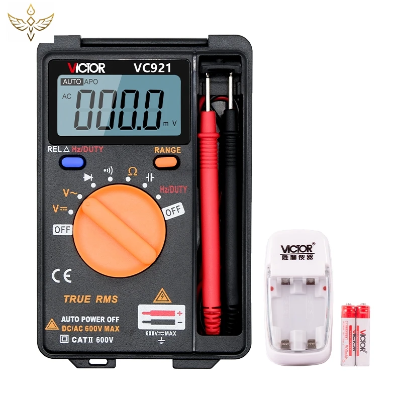 VICTOR VC921 3 3 4 digit pocket high quality auto / manual range rms digital multimeter measure DC/AC voltage 600V cheap meter