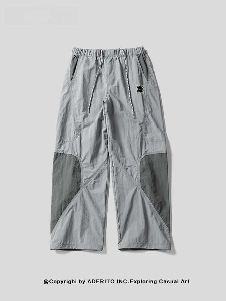 

NANA Men's Outdoor Functional Sle Loose Fit Straight Leg Casual Pants Color Blo Waterproof Workwear Trendy Polyester Fiber