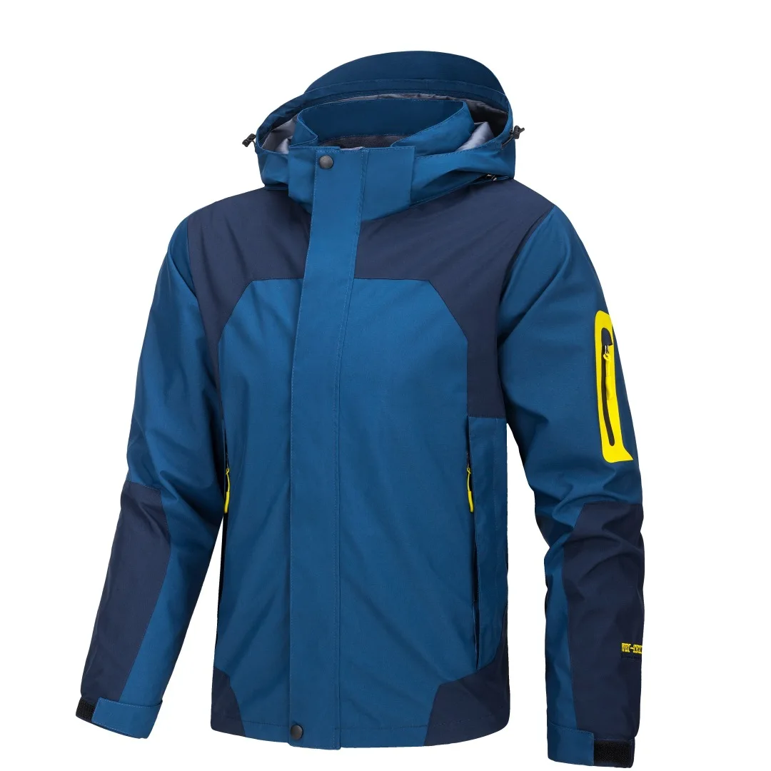 Chaquetas de Trekking para hombre y mujer, sudaderas con capucha impermeables a prueba de viento para exteriores, cortavientos de esquí para parejas, abrigos casuales diarios