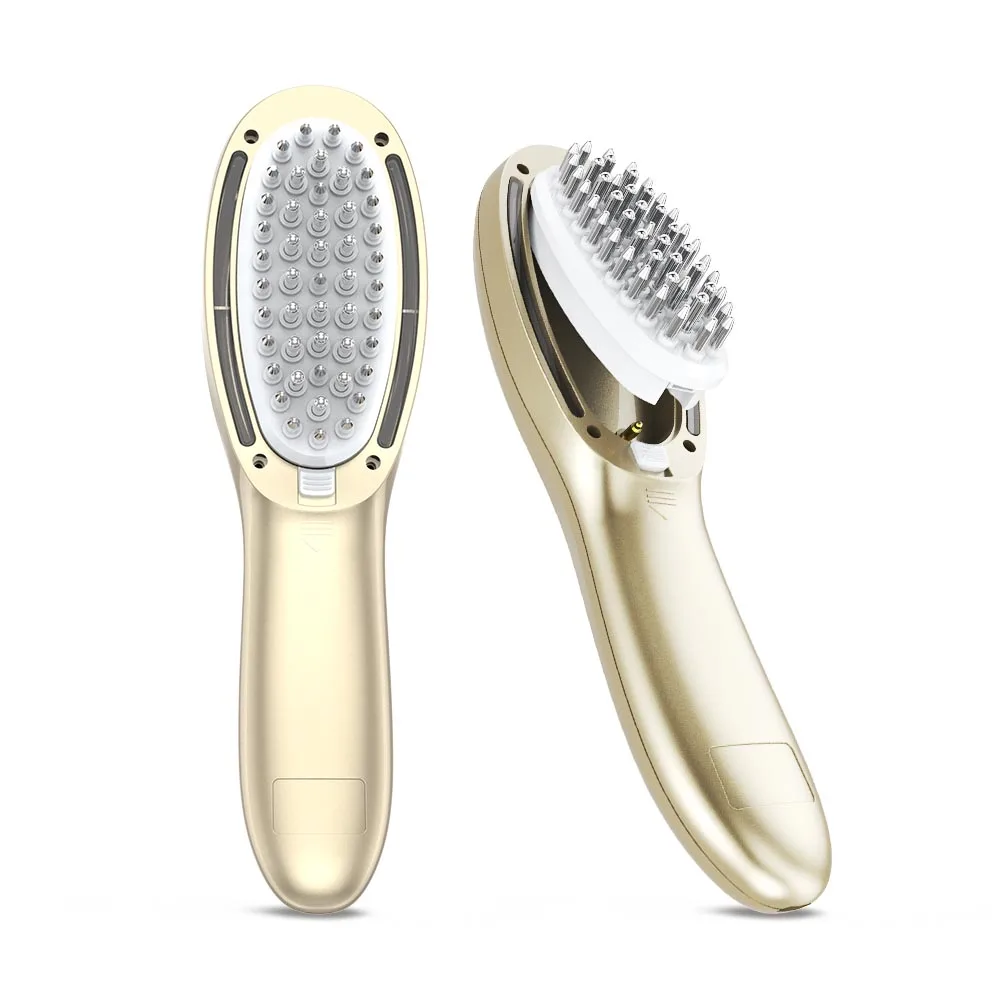 Thermoelectric Light Therapy Vibration Anti-Hair Loss Therapy Growth Massage Brush Comb Essential Oil Applier Scalp Massager