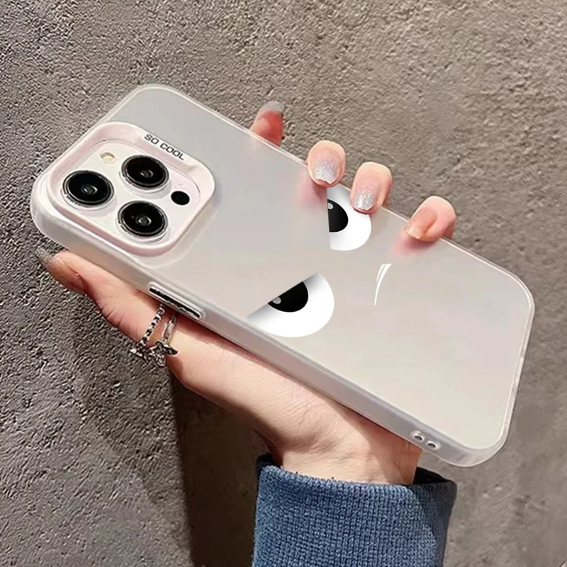 Phone Case For Samsung A15 A35 A55 A34 A05S A54 Case galaxy S21 FE S22 S23 Plus S24 Ultra Funny Smile Angry Face Plating Cover