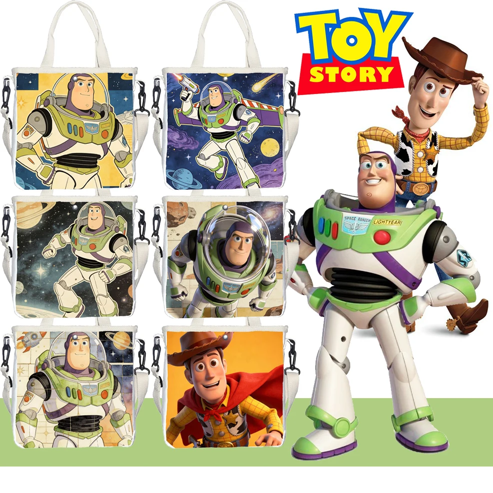 

1pc Toy Story Buzz and Woody Print Single Shoulder Bag, shoulder-to-shoulder or hand-held, suitable for daily commuting