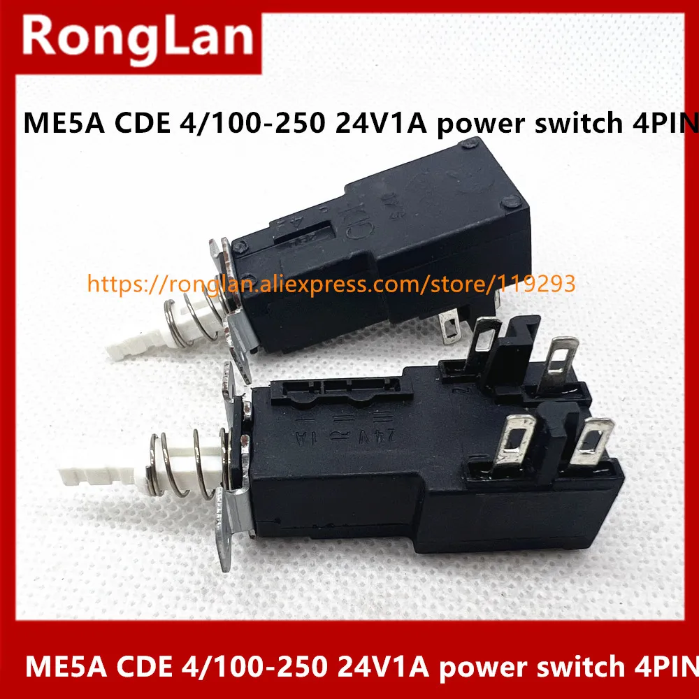 ME5A CDE 4/100-250 24V 1A  power switch potentiometer self lock switch 4 Pin LOCK SWITCH-5PCS/LOT