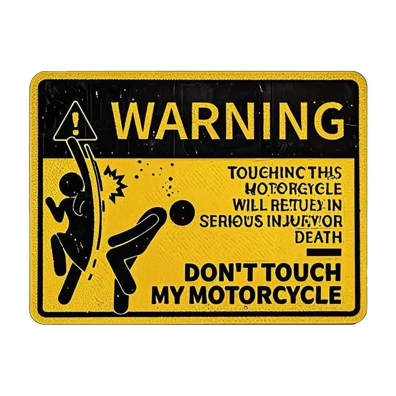 

Motorcycle Warning Cartoon Car Sticker Waterproof Styling Automobiles Motorcycle Exterior Accessories Vinyl Decals SH1027