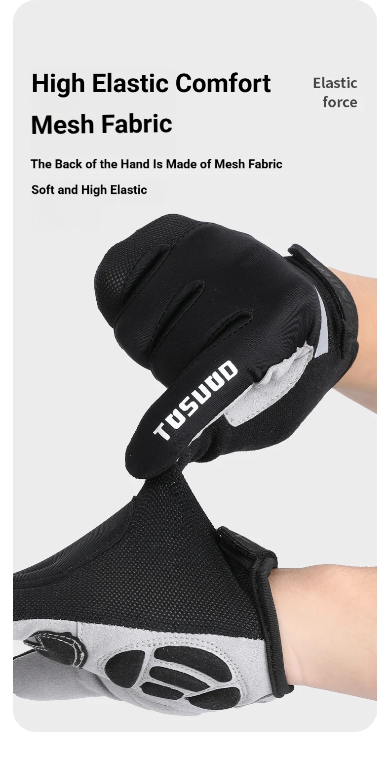TOSUOD Winter-Fahrradhandschuhe MTB Vollfinger-Fahrradhandschuhe Touchscreen-fähig Rutschfeste Silikon-Handflächenauflage Fahr- und Reithandschuhe – Detail 11