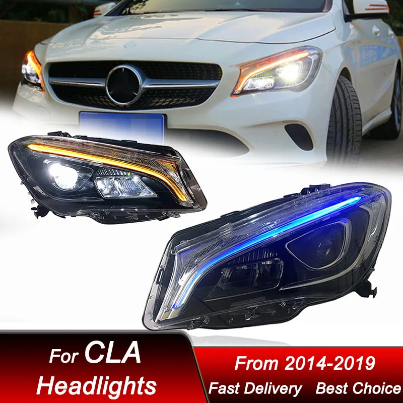 Car styling Headlights For Mercedes-Benz CLA W117 2014-2019 high style LED Auto Headlamp Assembly Projector Lens Accessories Kit