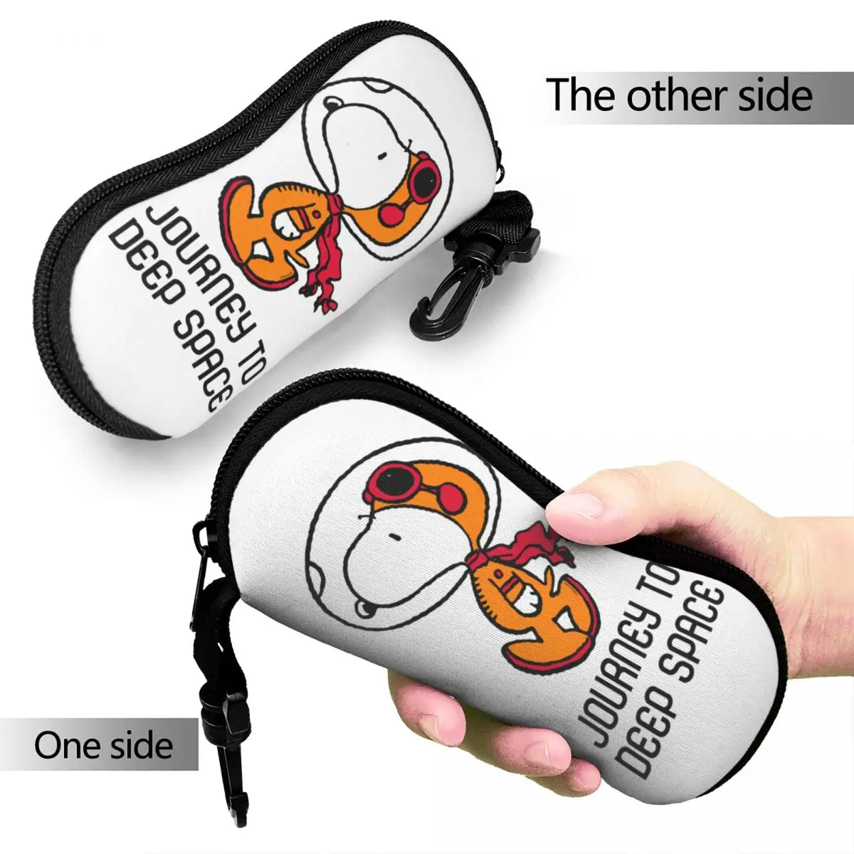 Space Snoopy Astronaut Glasses Case Protective Box Peanuts Comic Reading Storage Box Small Eyewear Container