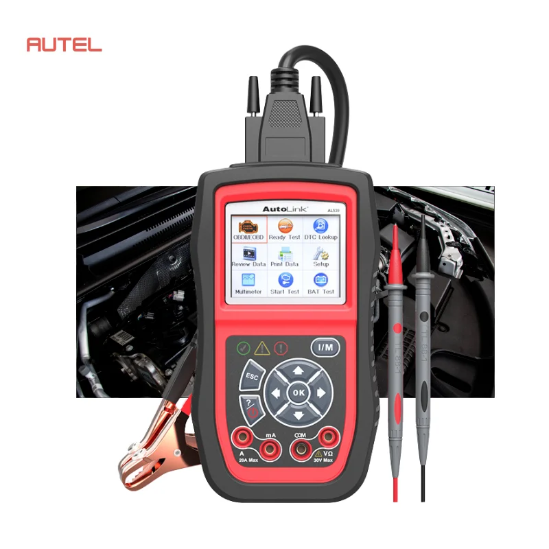 12V Autel AuToLink AL539B battery tester digital full obdii scan avometer auto car scanner