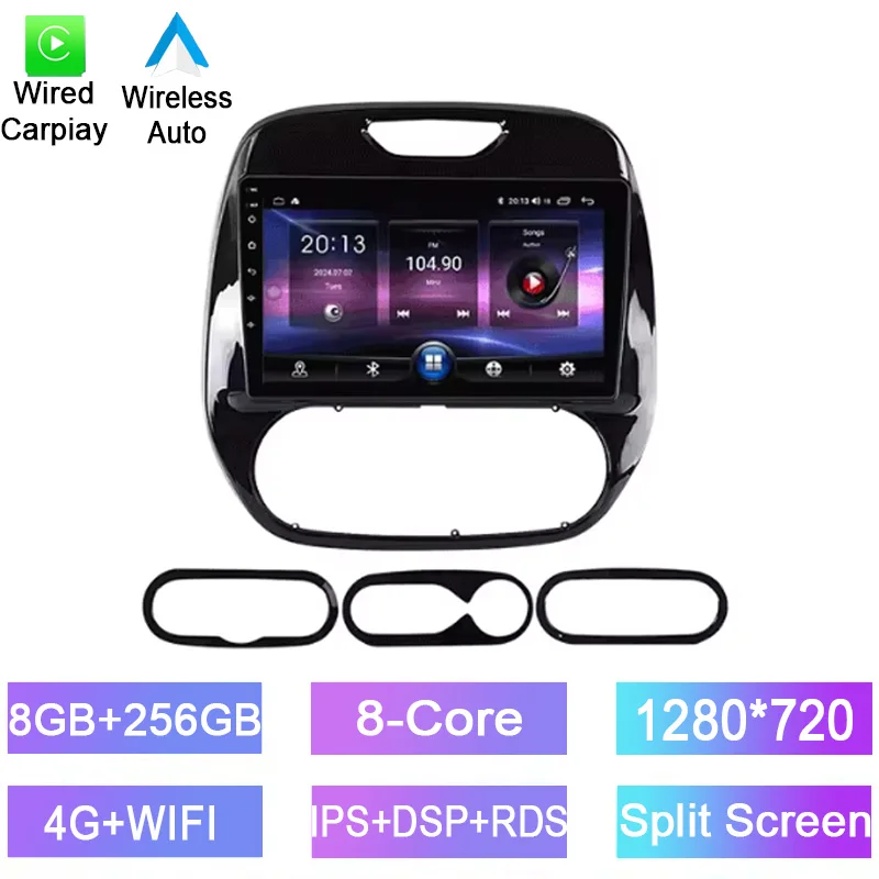

Android car radio For Renault Captur Kaptur 2016-2019 stereo screen Carplay Android Auto Bluetooth GPS Navigation FM radio 9’