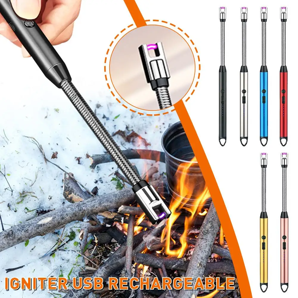 Multi-function Electric Arc Lighter Portable Flameless Lighter Camping Flameless Igniter Lighting Accessories For Campers E7V1