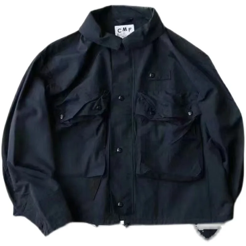 Japan Style COMFY Jacket Retro Multi Pocket Waterproof Coat  for Men and Women