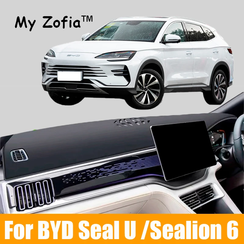 

Для BYD Seal U Sealion 6 Song Plus 2024 2025 LHD RHD HUD из искусственной кожи, чехол для приборной панели, противоскользящий коврик для приборной панели, аксессуары