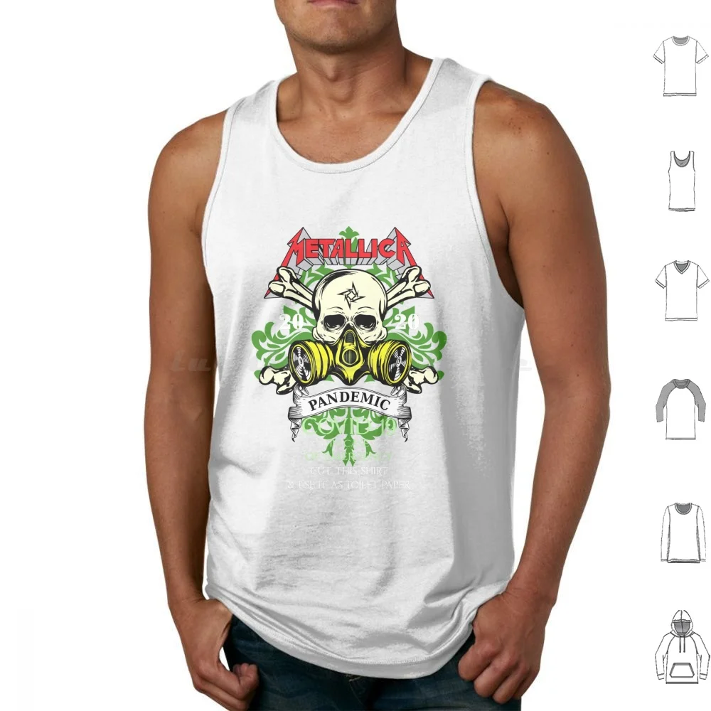 M-E-T-A-L-L-I-C-A 2020 P-A-N-D-E-M-I-C In Case Of Emergency Use This Shirt Tank Tops Vest Sleeveless