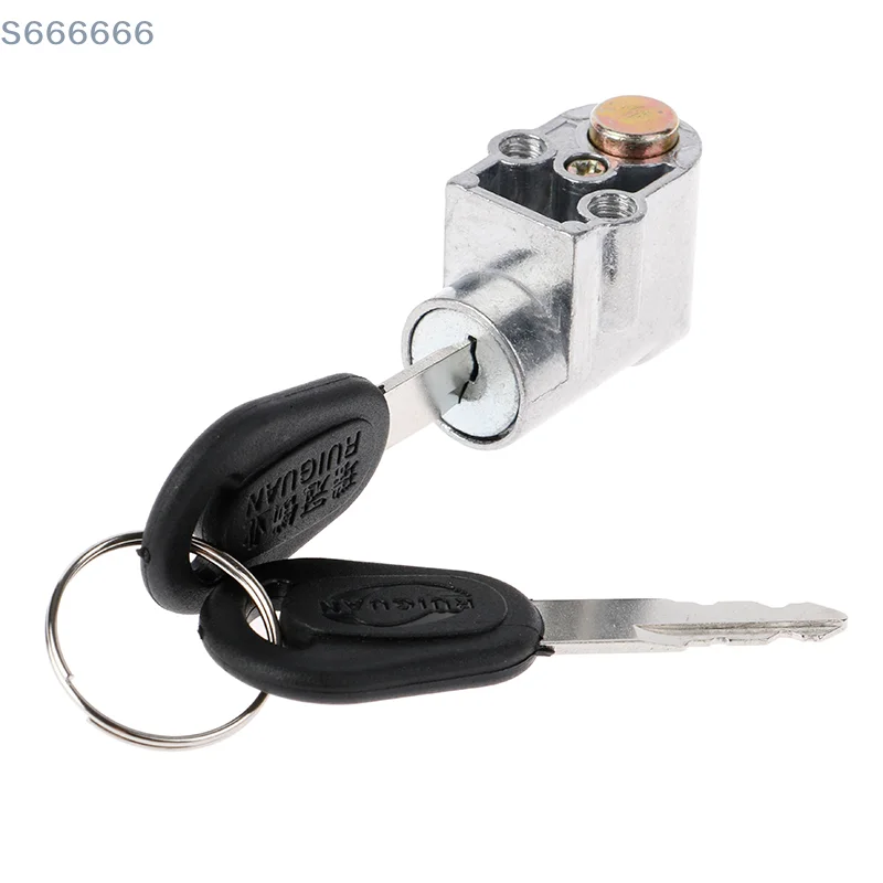 مجموعة قفل صندوق الأمان المتين، قفل الإشعال، حزمة أمان البطارية مع مفتاحين للدراجات النارية، الدراجة الكهربائية، سكوتر، الدراجة الإلكترونية