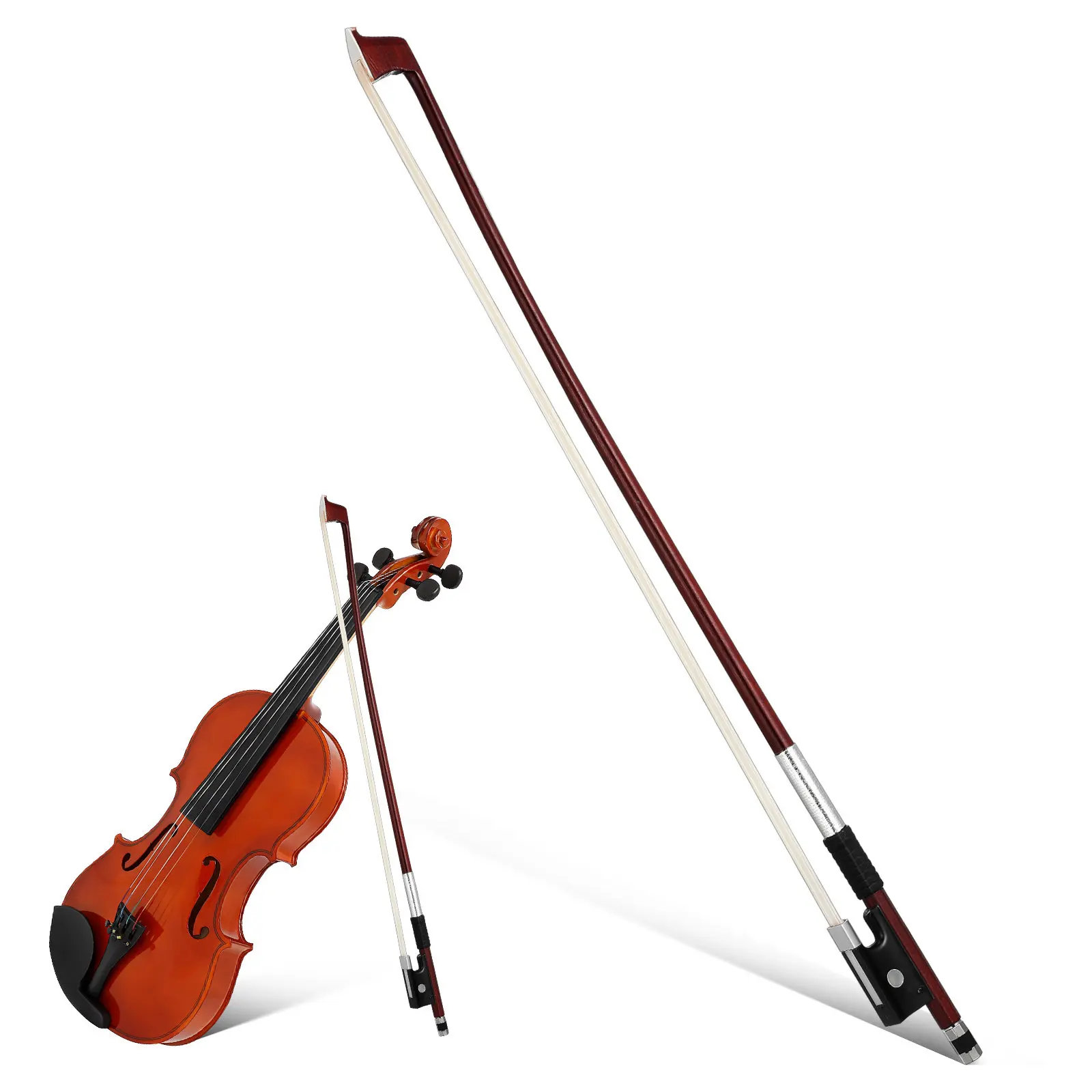 Archet de violon professionnel de remplacement, en bois de qualité supérieure, fait main, droit et équilibré, pour étudiant, accessoire d'instrument de musique