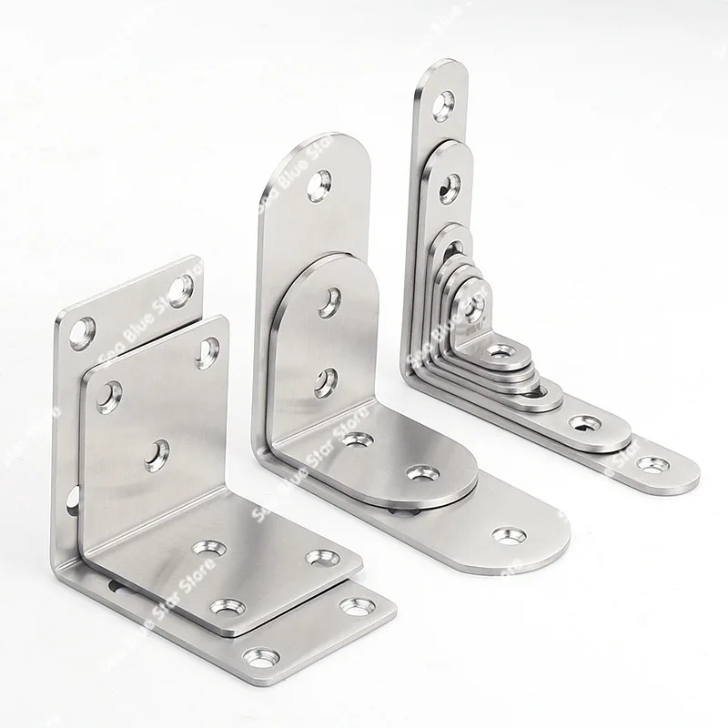 Thickened stainless steel corner code furniture wardrobe fixed iron plate support L type90 degree right angle iron support frame