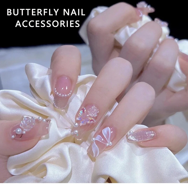 Fluorescent Butterfly Sequins Nail Art Glitter Flakes Charms Decorations Manicure Accessories Nail Supplies For Professionals