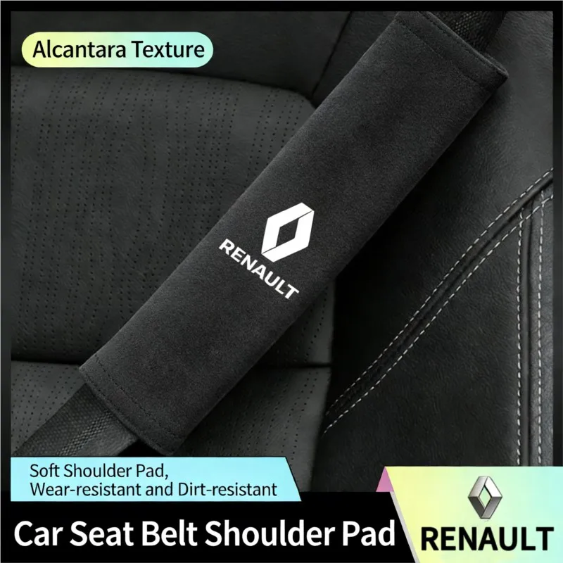 

Накладка на ремень безопасности автомобиля, мягкий чехол на плечо, аксессуары для Renault RS Megane 2 3 4 Trafic Scenic 2 Clio Captur Twi