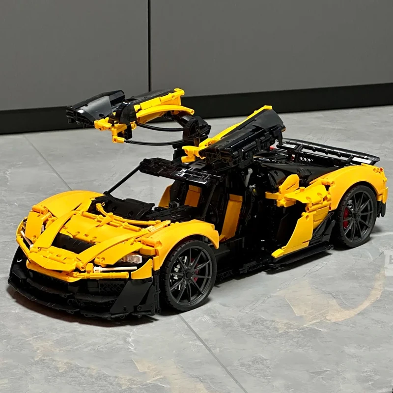 Supercoche de MOC-222472 de alta calidad, vehículo clásico de carreras 1:8, Compatible con modelo 42172, montaje de bloques de construcción, regalos de Navidad para chico
